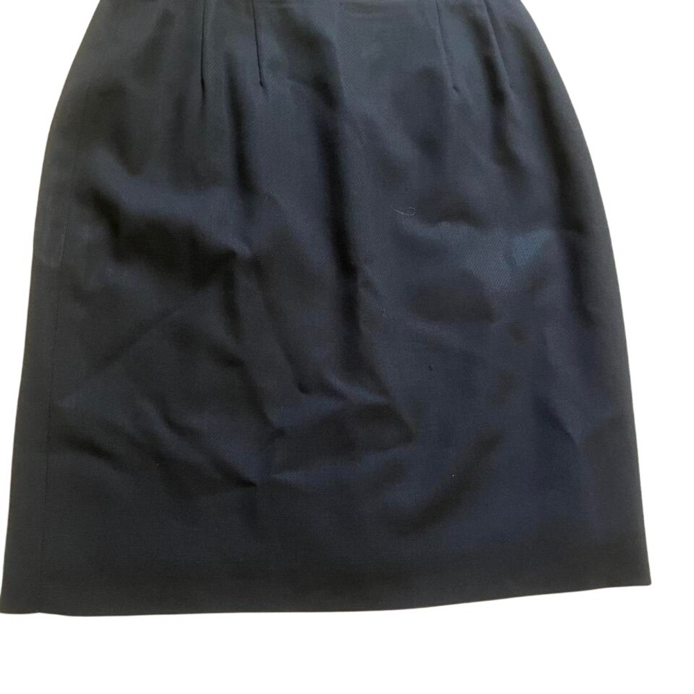 VTG Wool Women's mini pencil skirt‎ Size 2 Black office wear boss babe classic